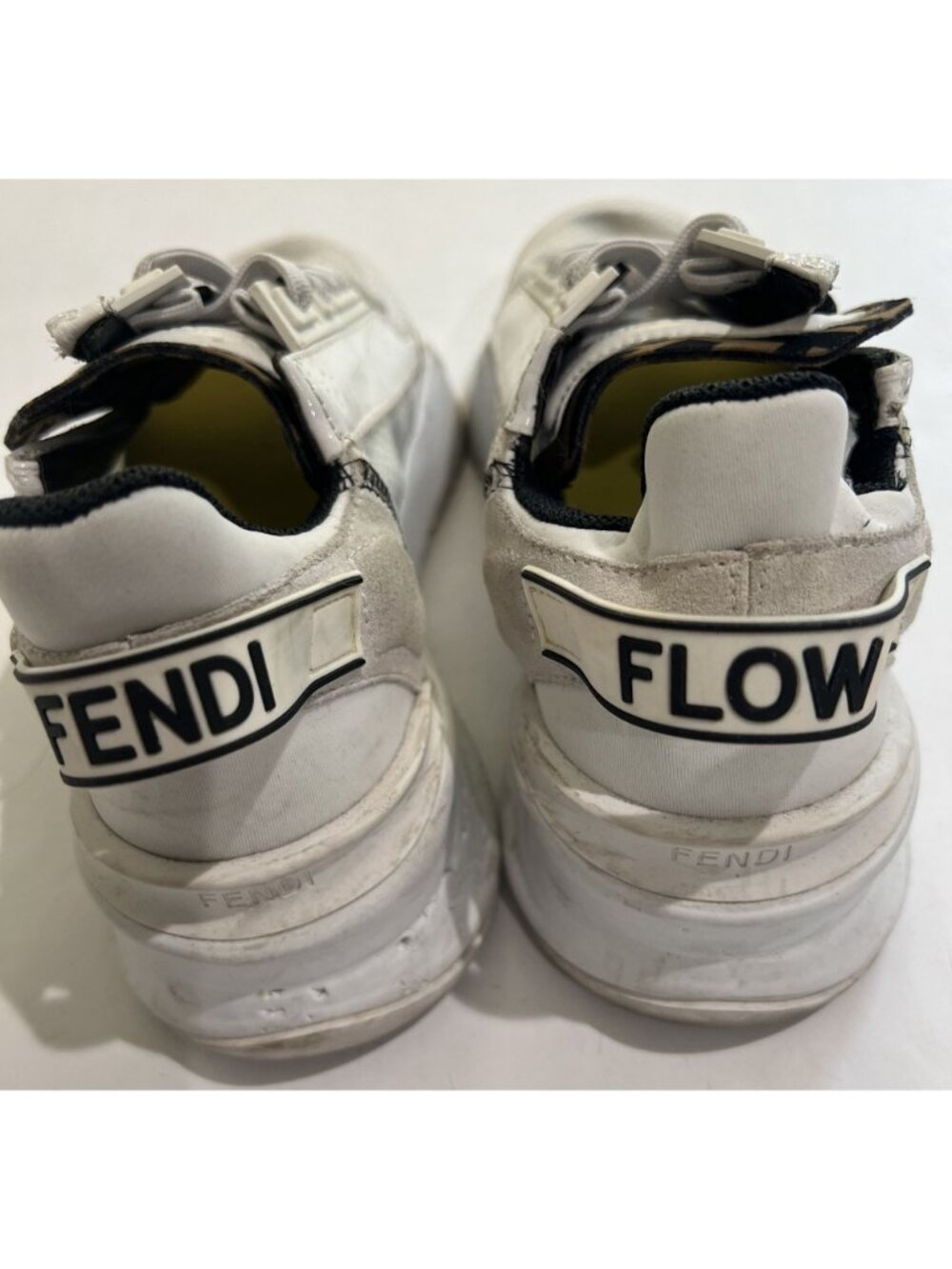 Fendi Flow Suede Sneakers in White - Picture 7 of 7